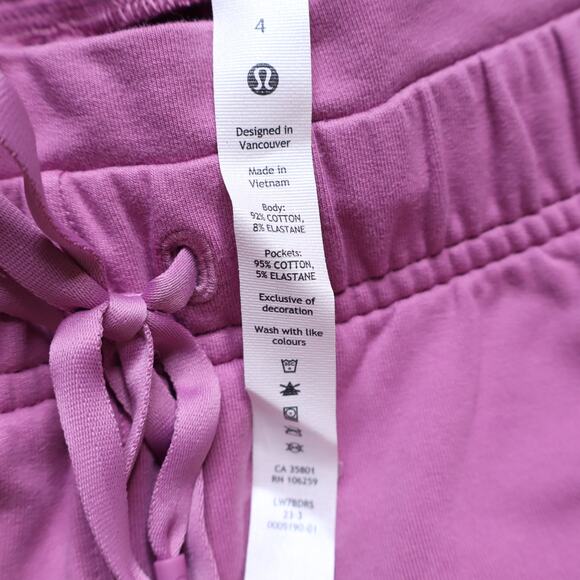 LULULEMON Inner Glow High-Rise Short 3" Velvet Dust Sweatshorts Women's 4 - Picture 7 of 8